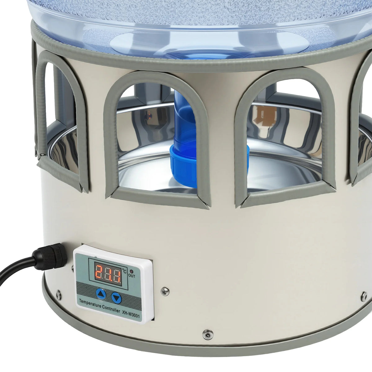 Stainless Steel Heated Poultry Waterer With Auto Thermostat