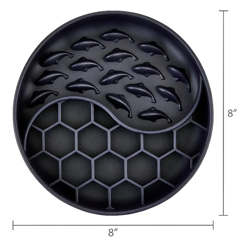 Silicone Slow Feeder Bowl For Cat Dog Interactive Anti Gurgle