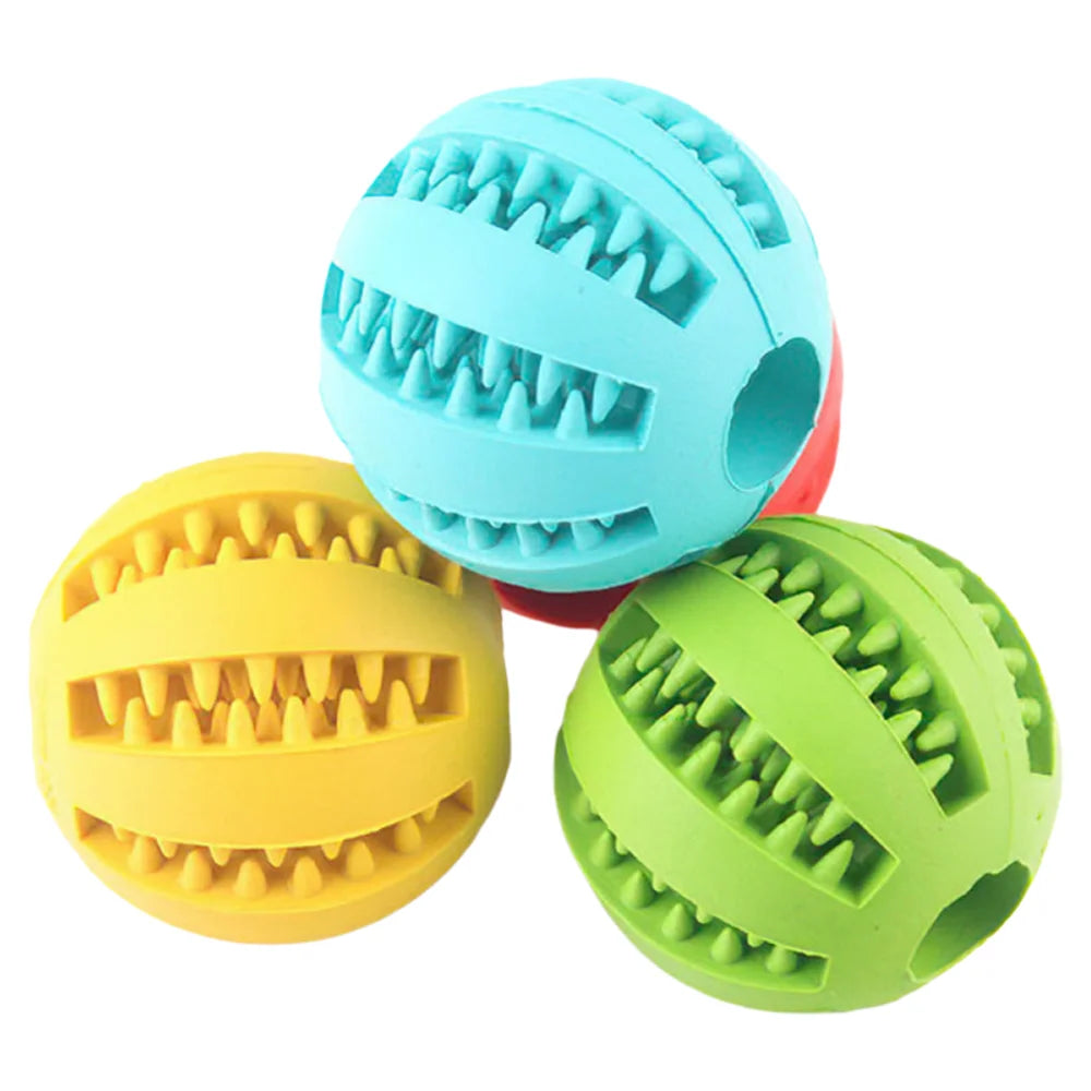 Rubber Dog Ball Teething Puzzle Toy For Biting Training