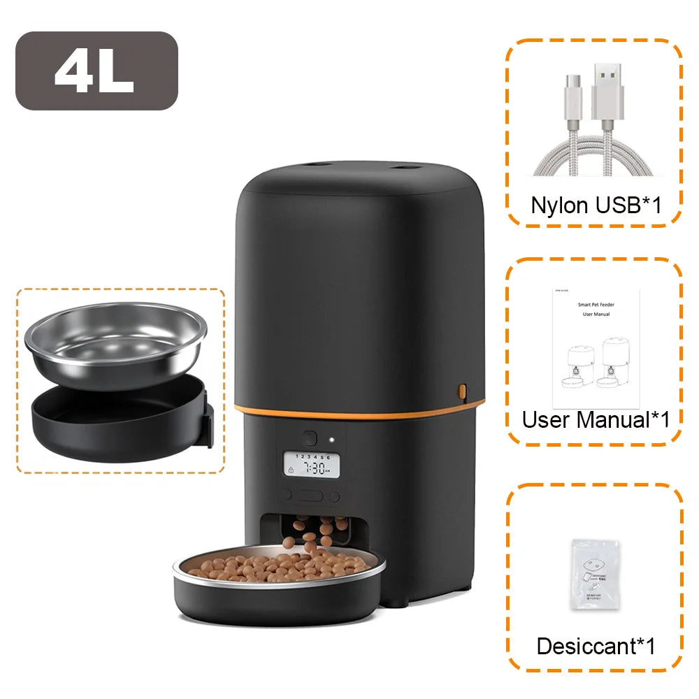 Nityers Automatic Pet Feeder With Voice Recorder And Dual Power