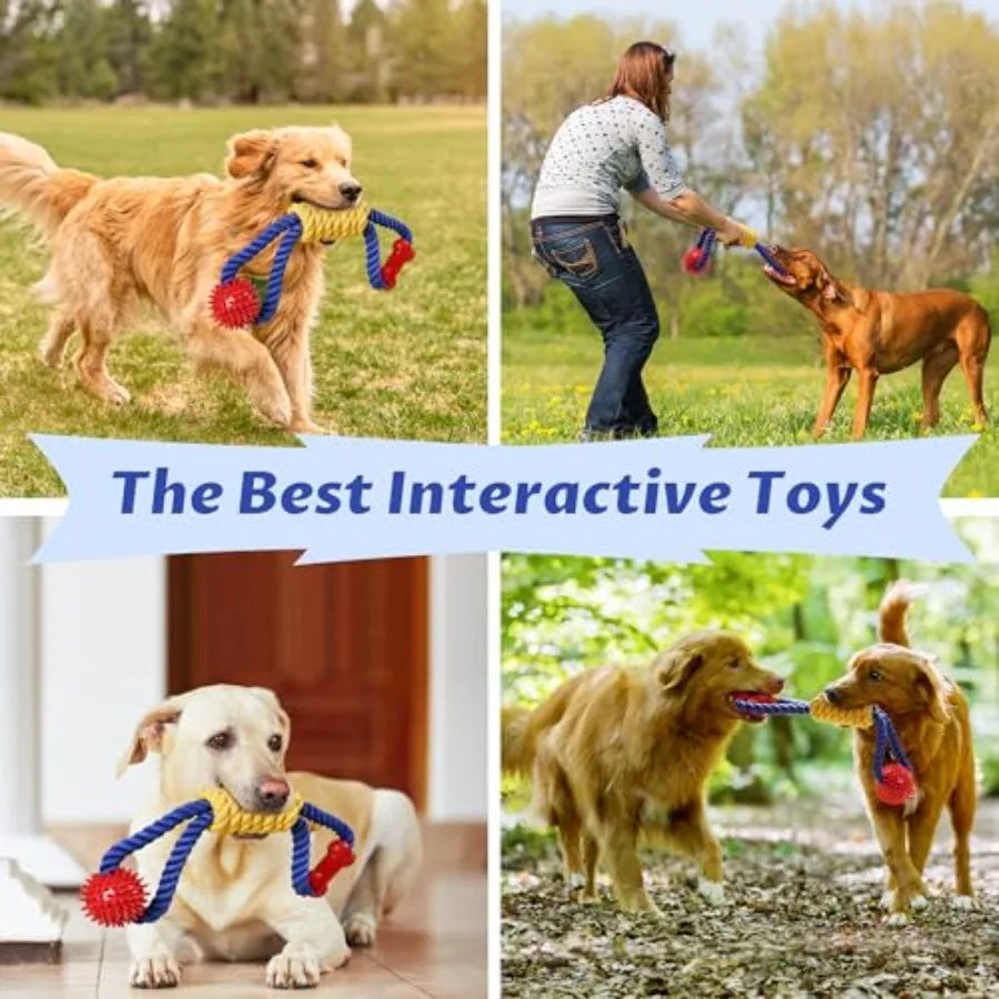 Premium Tough Dog Rope Toy For Tug Of War Play