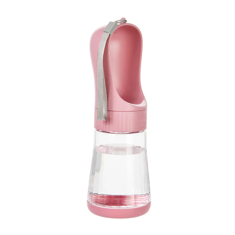 Travel Glass Pet Water Bottle With Integrated Food Container