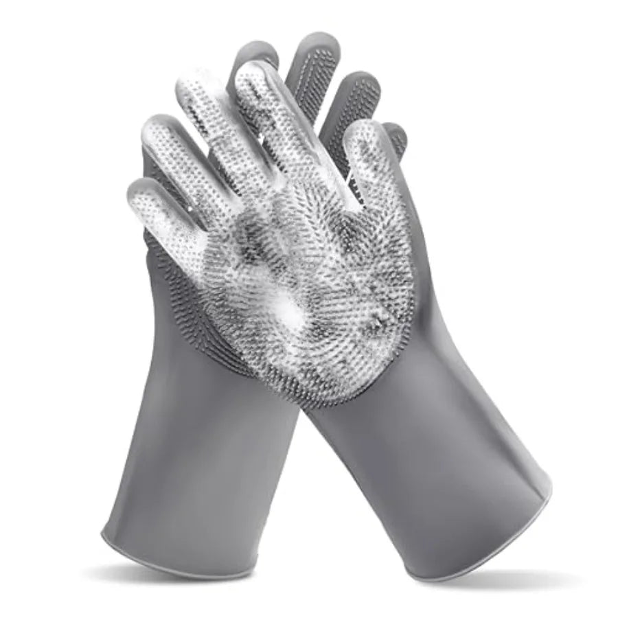 Silicone Pet Grooming Gloves For Bathing Dogs And Cats