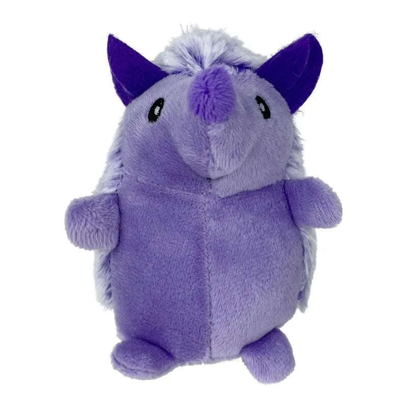 (2 pack) Mini Pet Plush Hedgehog Small Dog Toy with Squeaker, Purple