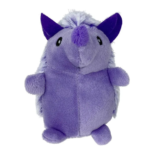 (2 pack) Mini Pet Plush Hedgehog Small Dog Toy with Squeaker, Purple