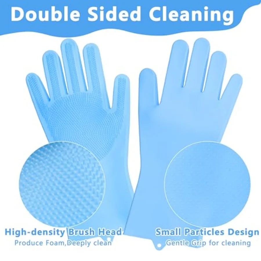 Silicone Pet Grooming Gloves For Bathing Dogs And Cats
