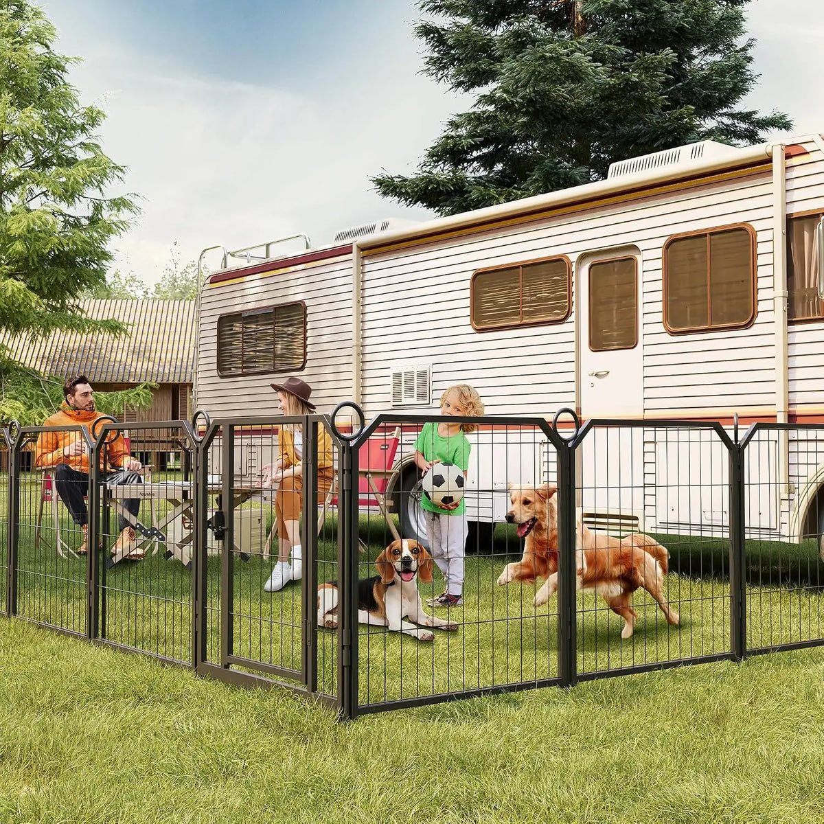 Garvee Heavy Duty Dog Playpen With Secure Self Locking Panel