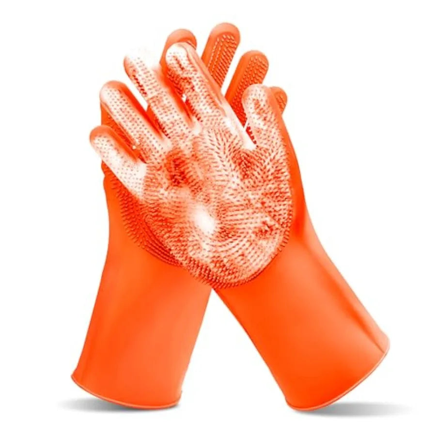 Silicone Pet Grooming Gloves For Bathing Dogs And Cats