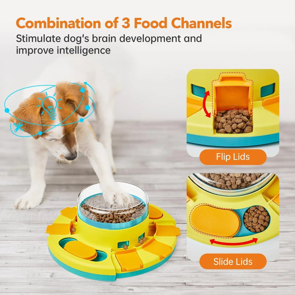 Dog puzzle toy with double layers, slow feeder to relieve boredom and boost IQ