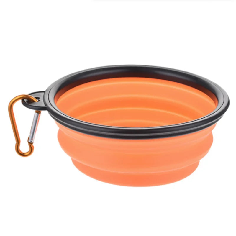 Portable Collapsible TPR Pet Food And Water Bowl For Travel