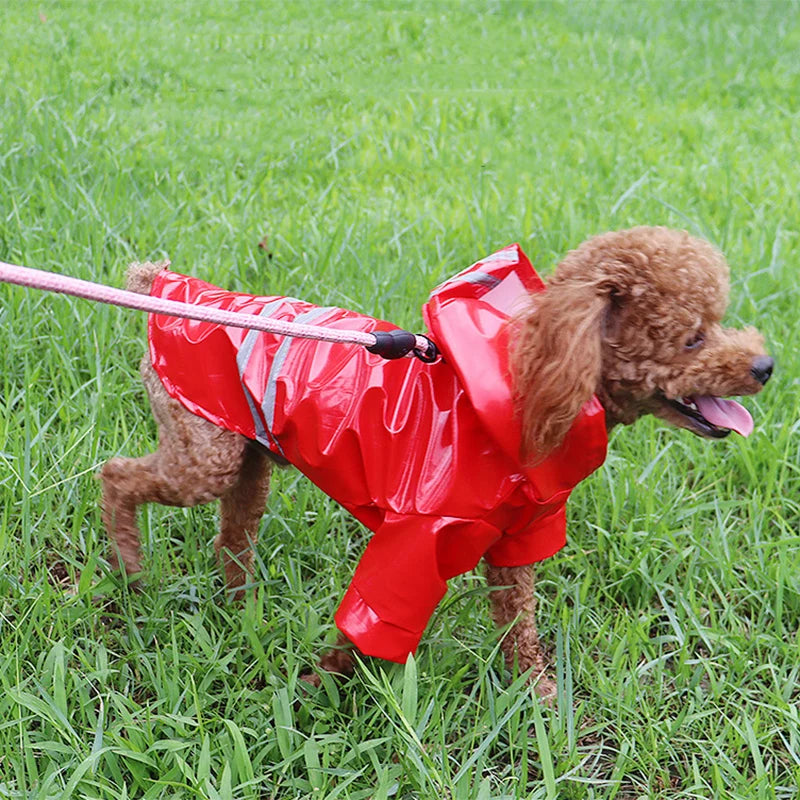 Waterproof Reflective Pet Raincoat Hoodie Jacket For Dogs Cats