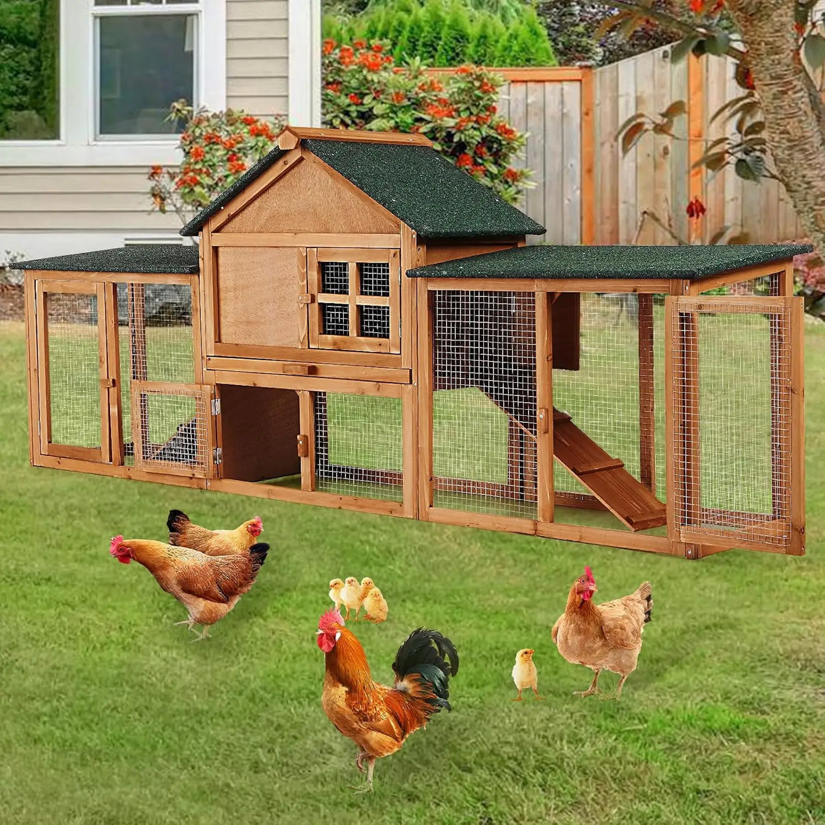 Garvee Premium Wooden Poultry Hutch For Domestic Pets