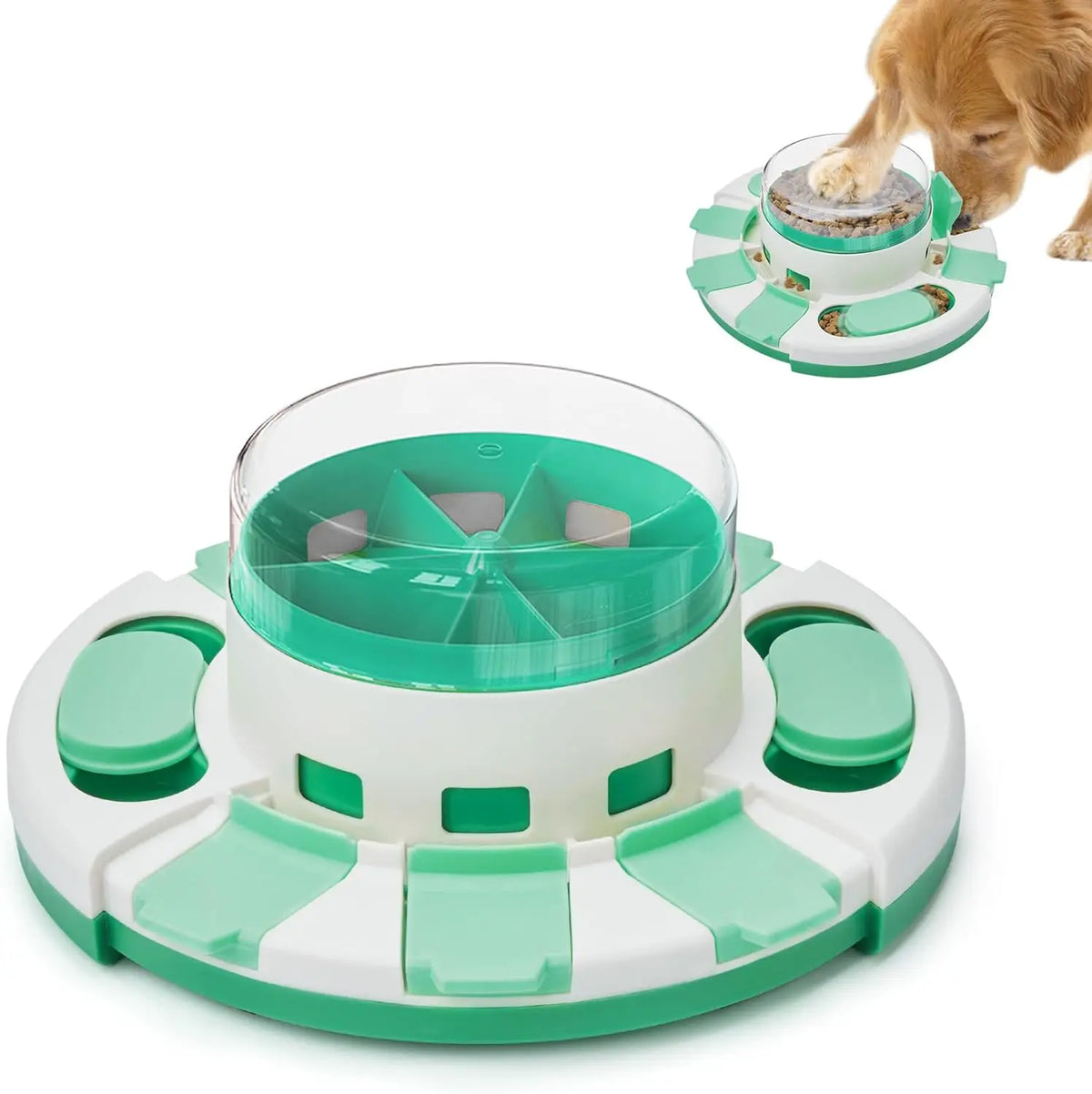 Dog puzzle toy with double layers, slow feeder to relieve boredom and boost IQ