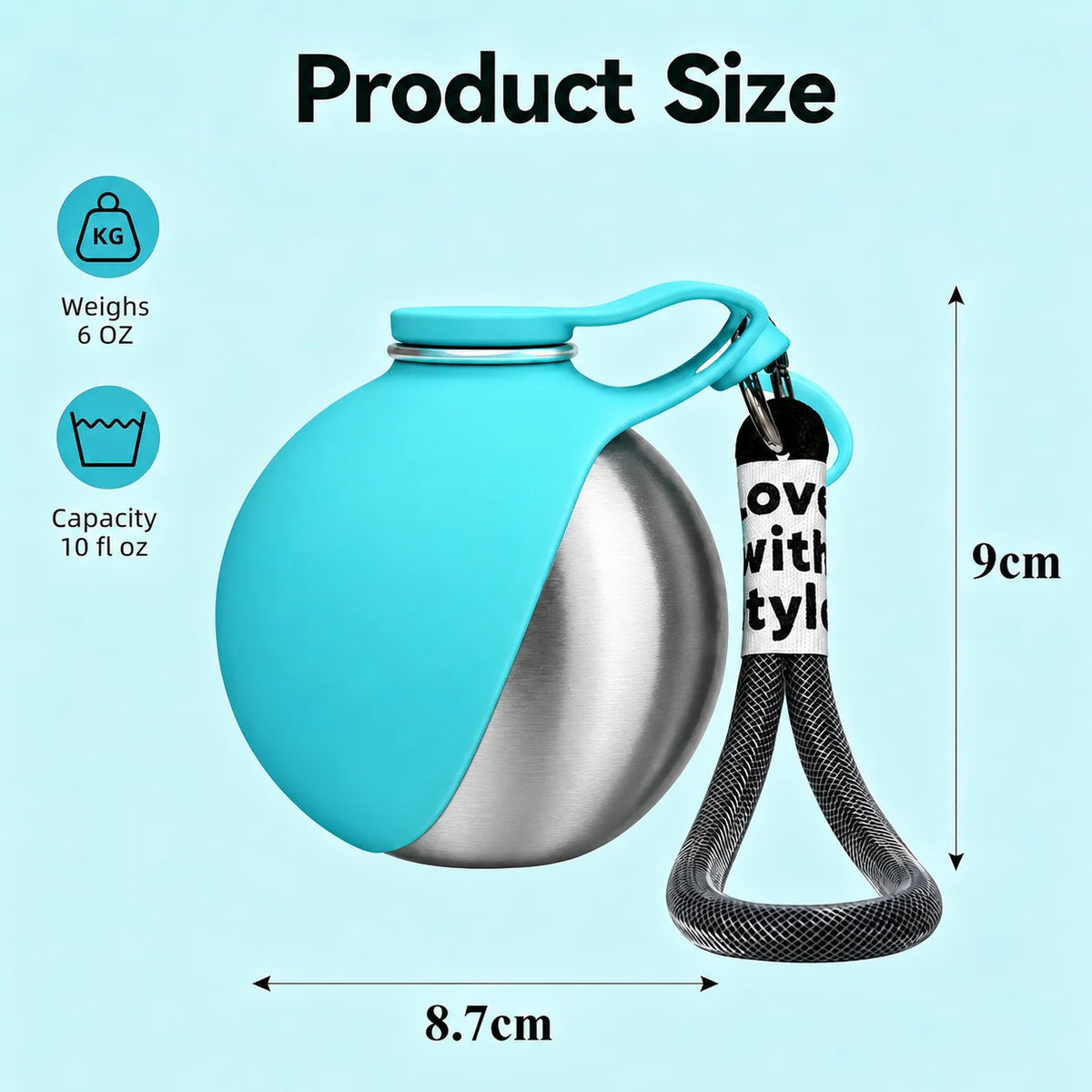 Pet Water Dispenser,Dog Travel Cup,Cat Water Bottle,Puppy Water Feeder,Stainless Steel Dog Cup,Foldable Pet Bowl,Leak-Proof Pet Bottle,Outdoor Pet Hydration,Pet Hiking Gear,10oz Pet Water Cup
