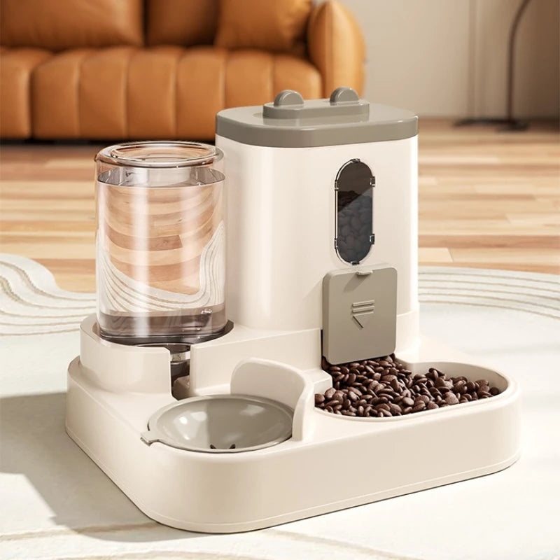 Automatic Pet Feeder With Spill Proof Bowl And Water Fountain