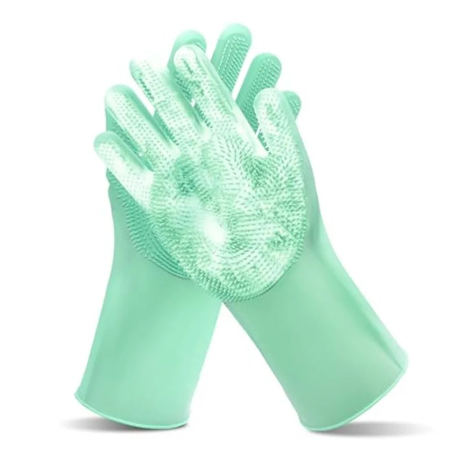 Silicone Pet Grooming Gloves For Bathing Dogs And Cats