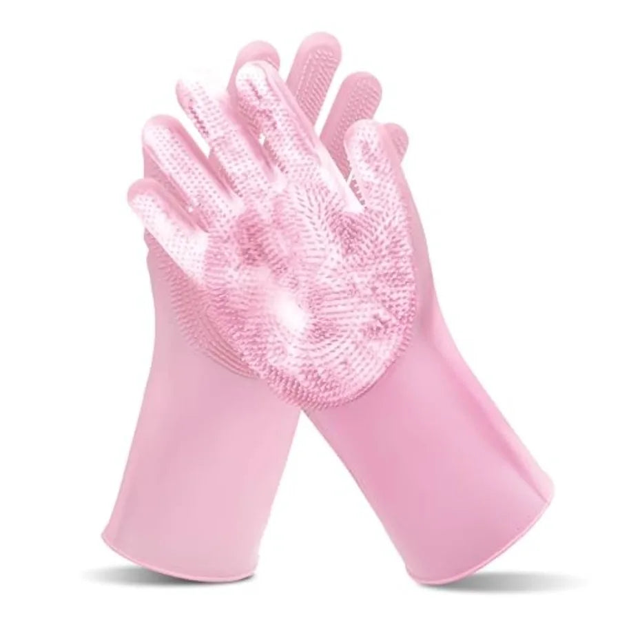 Silicone Pet Grooming Gloves For Bathing Dogs And Cats