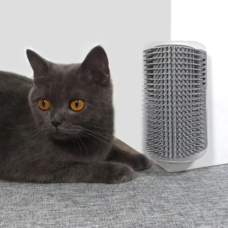 Cat Corner Scratching Comb With Integrated Catnip For Daily Grooming
