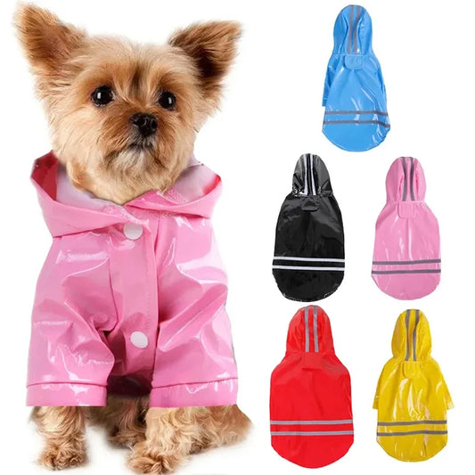 Waterproof Reflective Dog Raincoat For Small Dogs And Cats