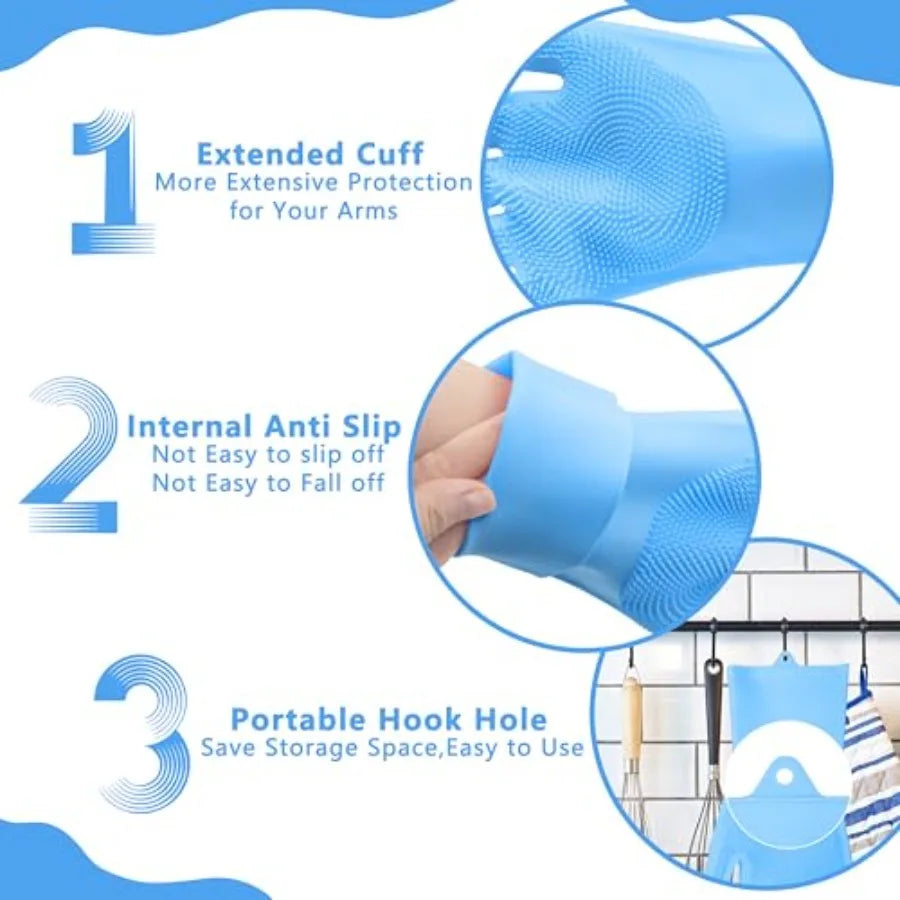 Silicone Pet Grooming Gloves For Bathing Dogs And Cats