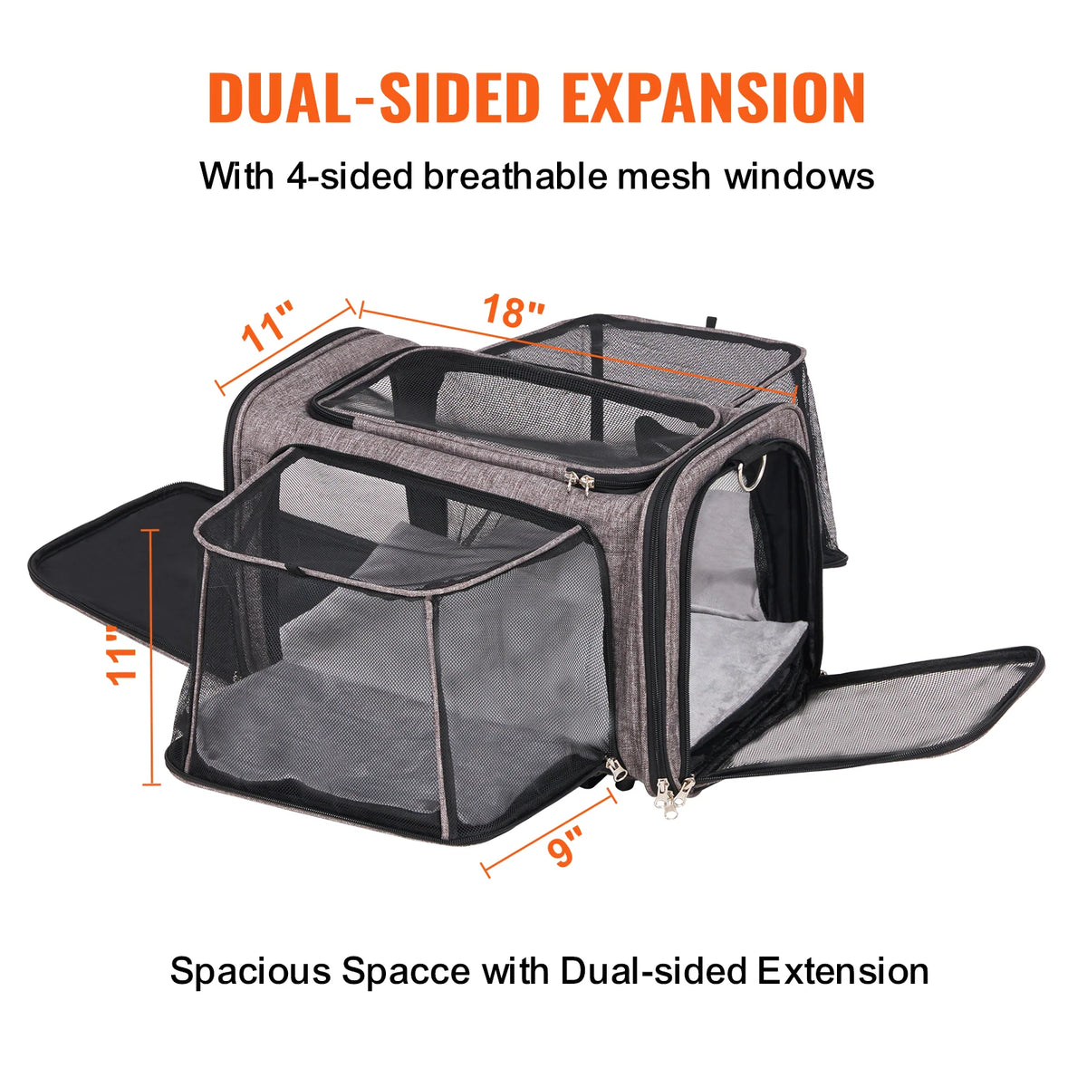 SucceBuy Pet Carrier Backpack With Wheels For Travel
