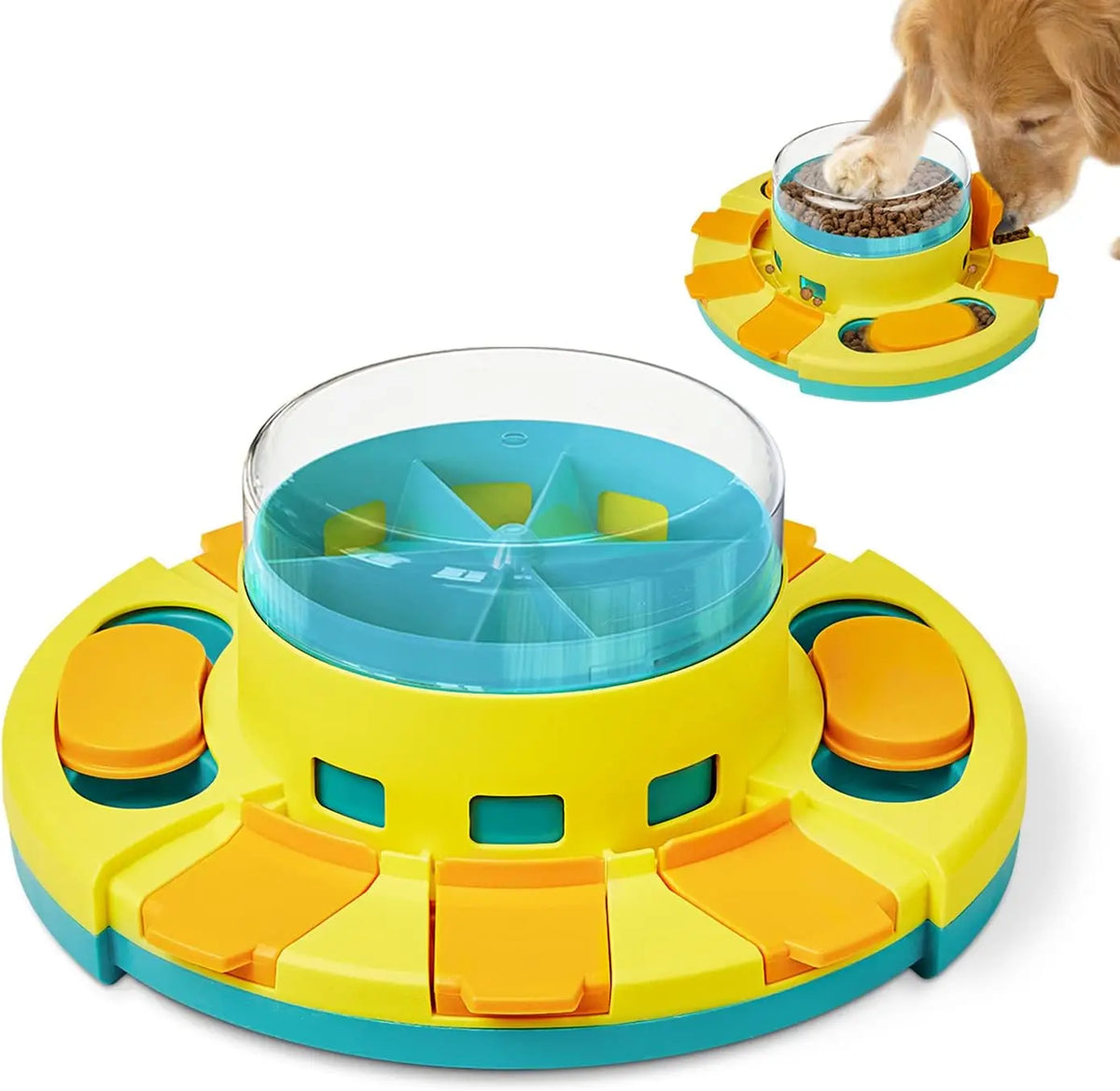 Dog puzzle toy with double layers, slow feeder to relieve boredom and boost IQ
