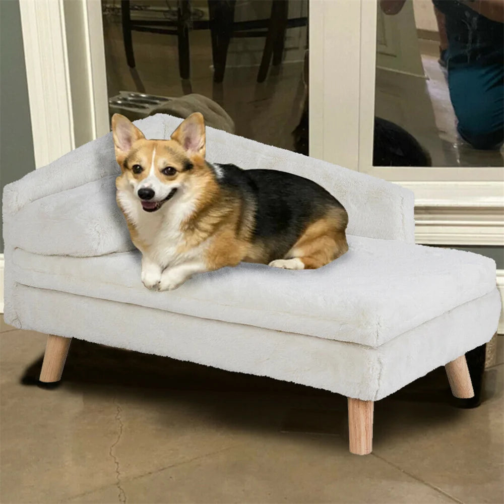 Borwart Elevated Dog Sofa Bed With Plush Backrest Design
