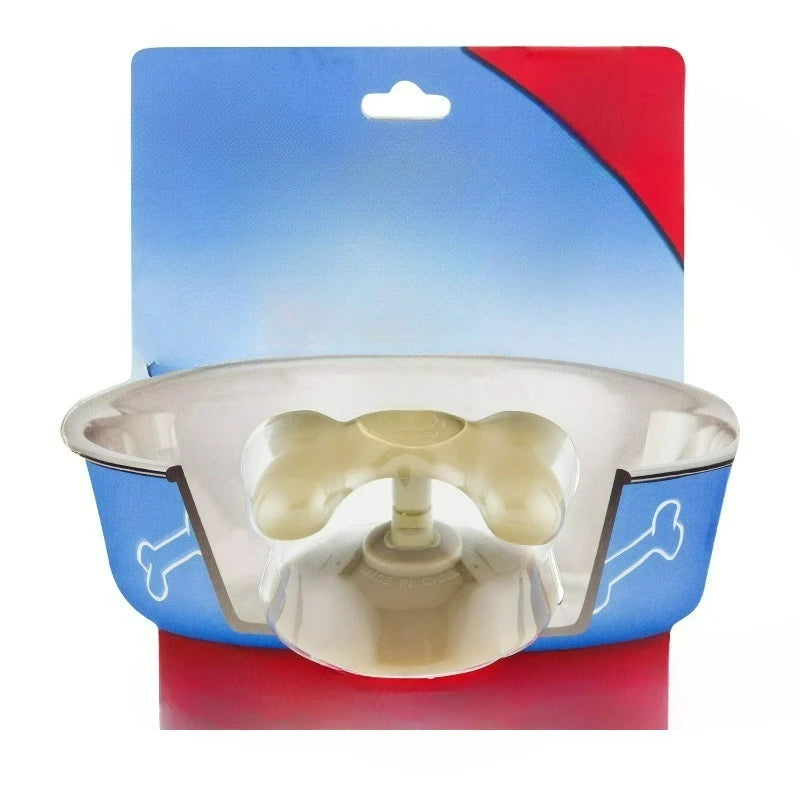 Gobble Stopper Slow Feeder Dog Bowl With Durable Plastic Base