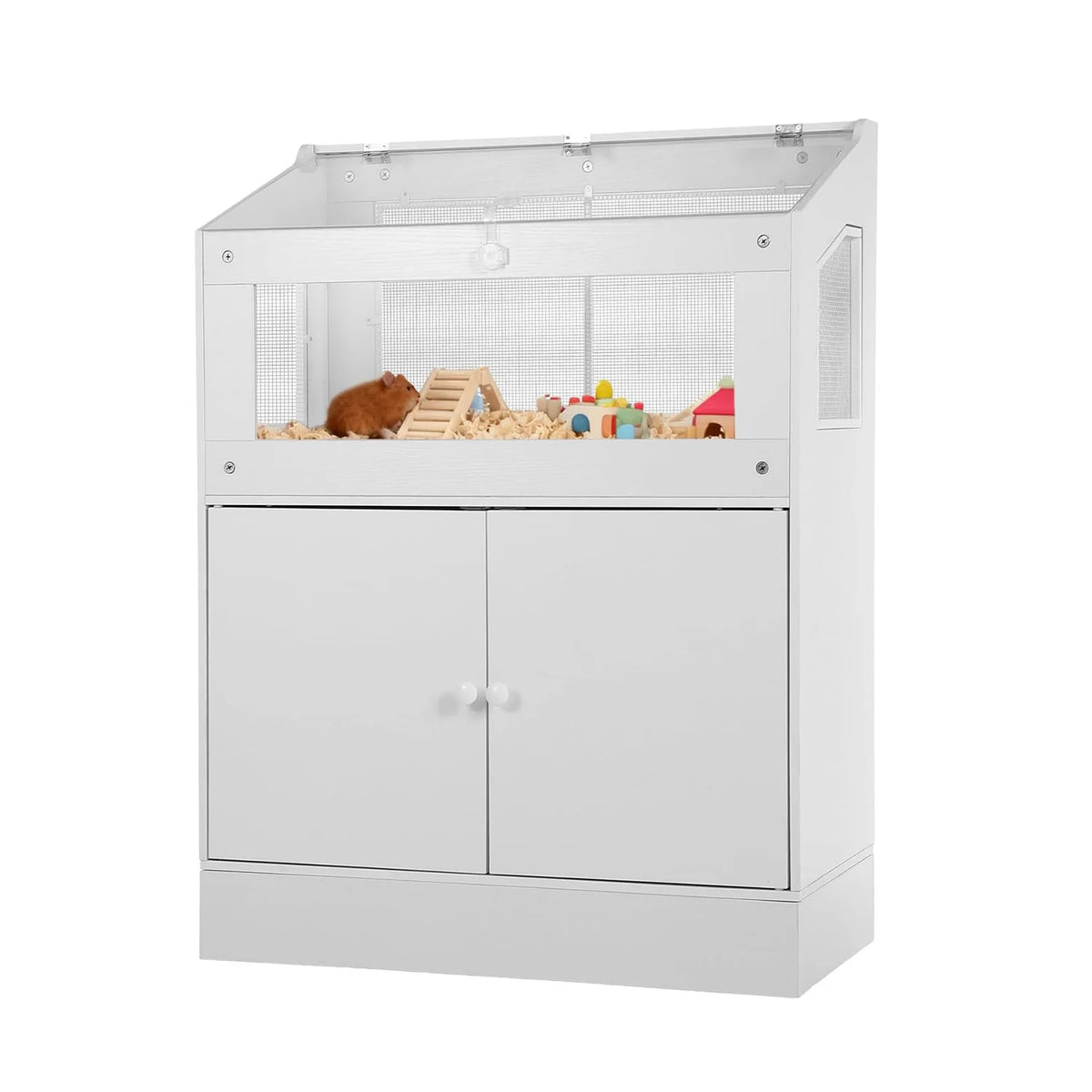 HiMISS Acrylic Animal Cage Habitat With Storage Cabinet