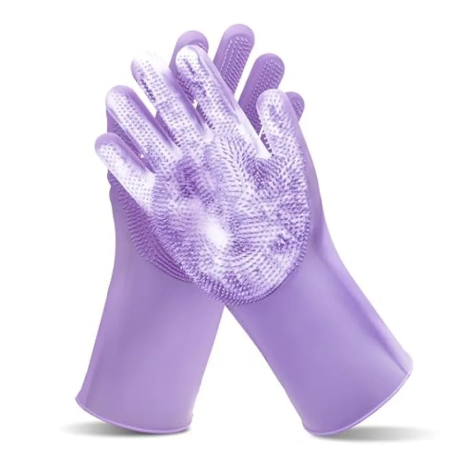 Silicone Pet Grooming Gloves For Bathing Dogs And Cats