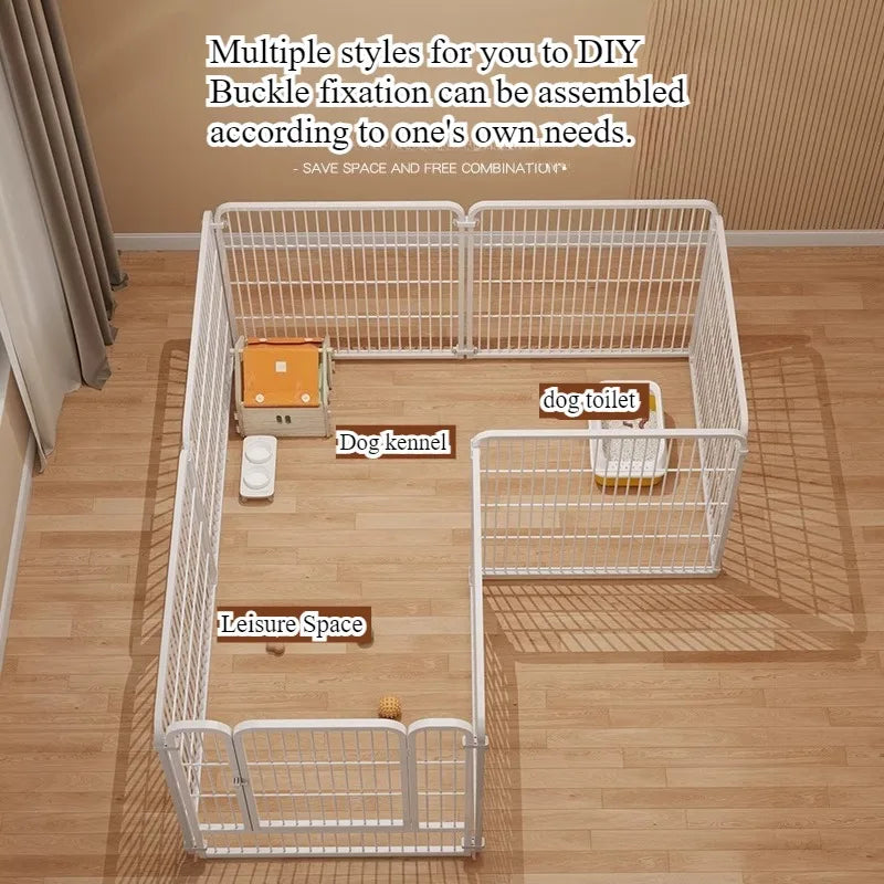Indoor Iron Dog Cage Secure Metal Pet Kennel For Home Use