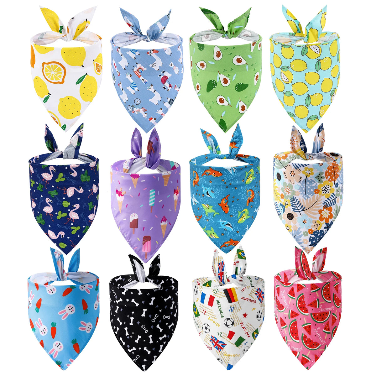 Soft Washable Dog Bandana Scarf With Adjustable Fit Design