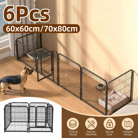Foldable Stainless Steel Dog Playpen Exercise Fence For Pets