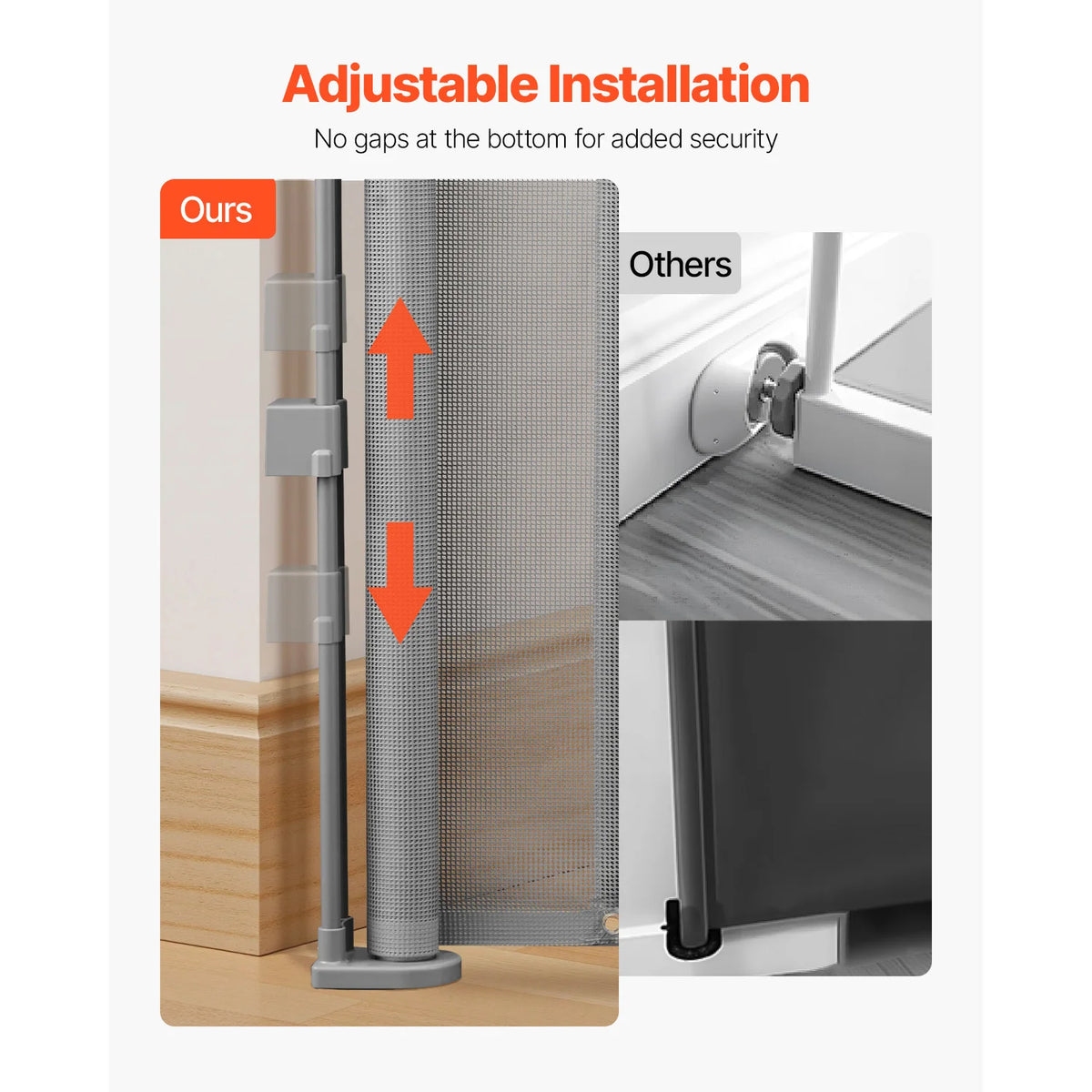 SucceBuy Retractable Mesh Safety Gate For Kids And Pets