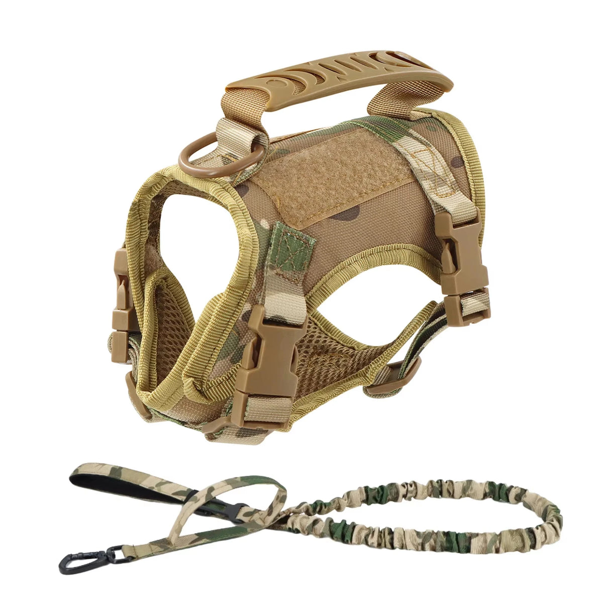Petravel Adjustable Tactical Pet Harness And Leash With Handle