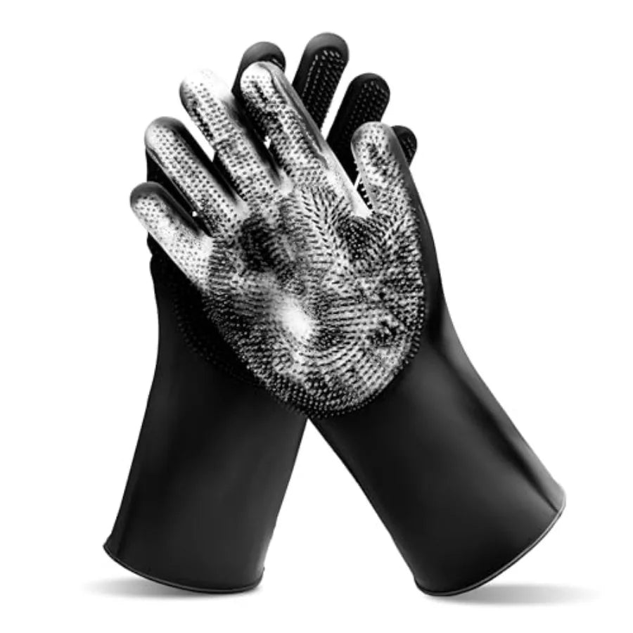 Silicone Pet Grooming Gloves For Bathing Dogs And Cats