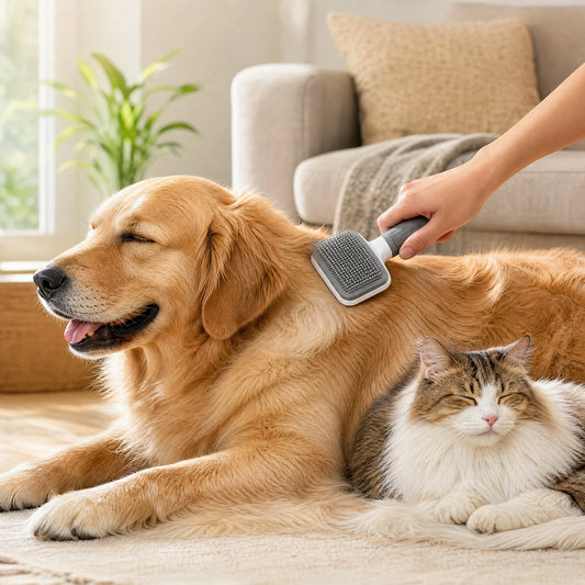 Pet Massage Grooming Brush For Detangling Knots And Mats