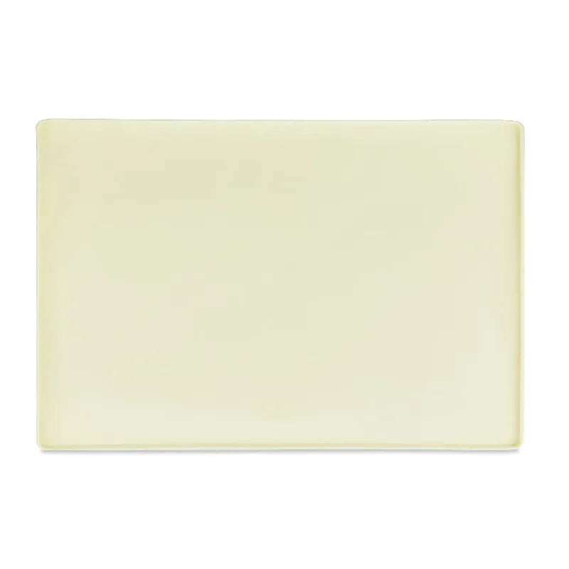 Large Silicone Pet Feeding Mat, Beige, 23.5" x 16" Raised edge design helps contain food and water.