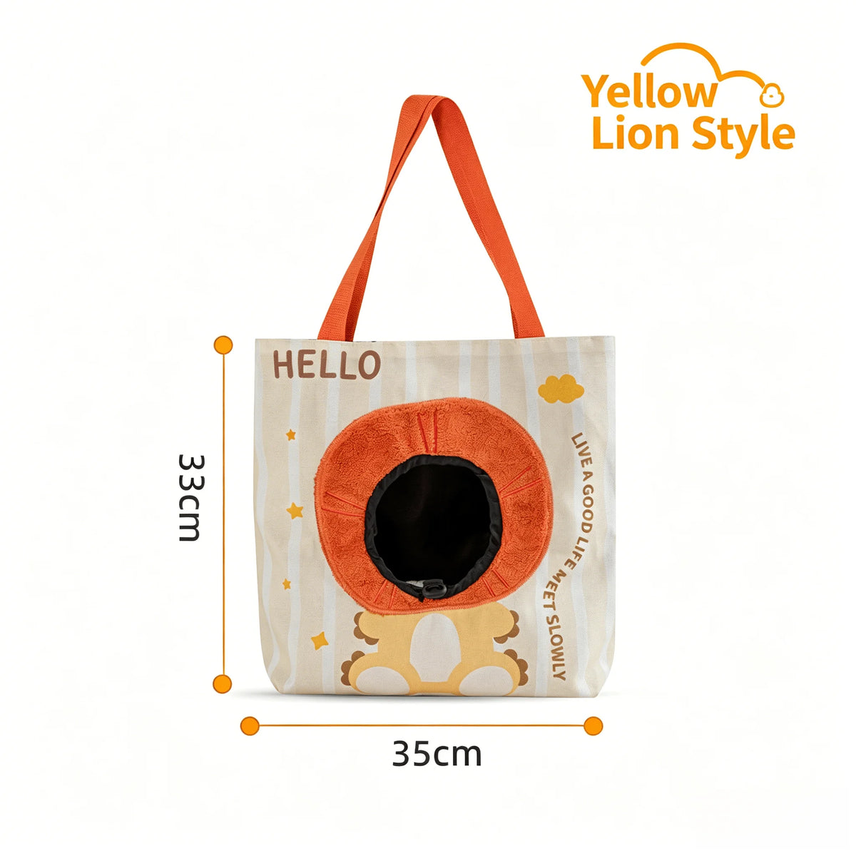 Breathable Canvas Cat Travel Carrier Tote Bag For Pets