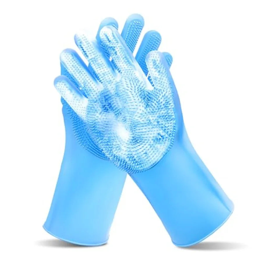 Silicone Pet Grooming Gloves For Bathing Dogs And Cats