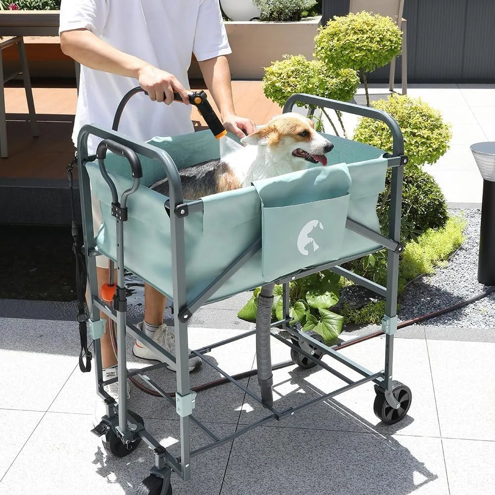 Garvee Portable Pet Grooming Bath Support Frame Foldable Storage Rack