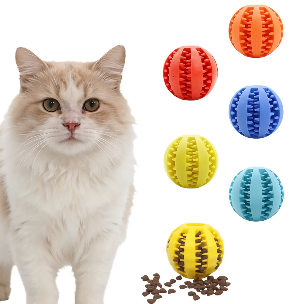 Rubber Dog Ball Teething Puzzle Toy For Biting Training