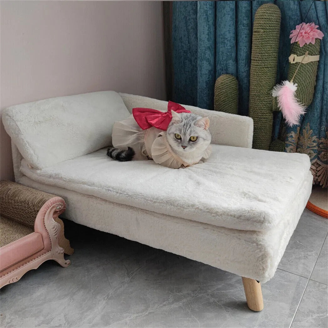 Borwart Elevated Dog Sofa Bed With Plush Backrest Design