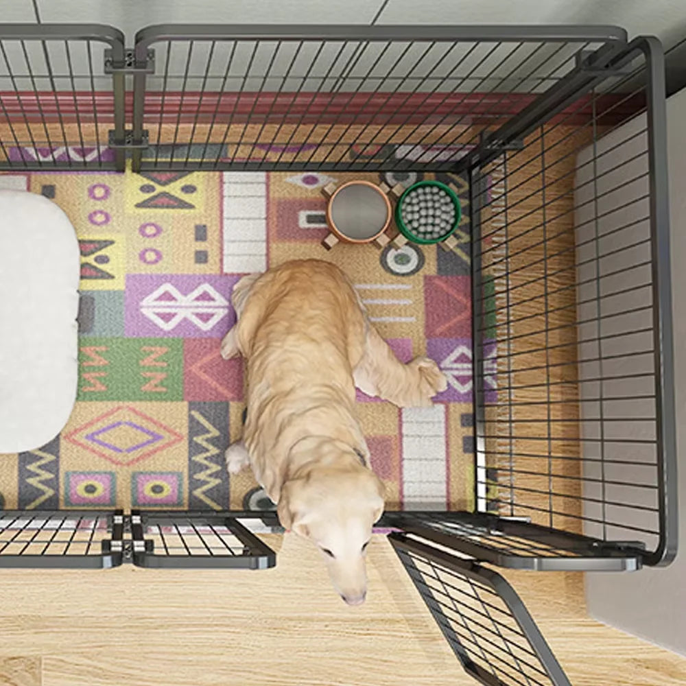 Foldable Stainless Steel Dog Playpen Exercise Fence For Pets