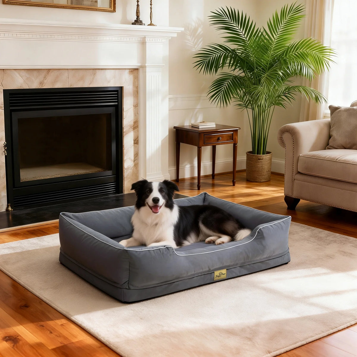 BINGOPAW Orthopedic Dog Sofa Bed With Washable Cover And Bolsters