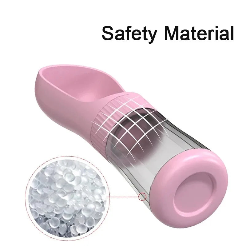 Travel Glass Pet Water Bottle With Integrated Food Container