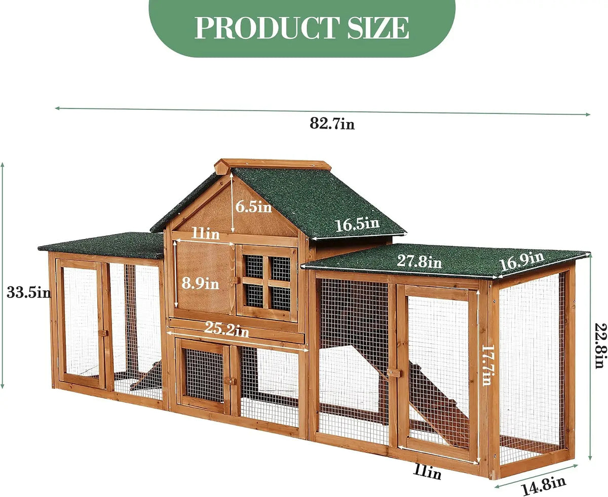 Garvee Premium Wooden Poultry Hutch For Domestic Pets