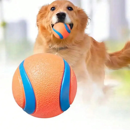 Premium Elastic Rubber And Plush Dog Fetch Ball Toy