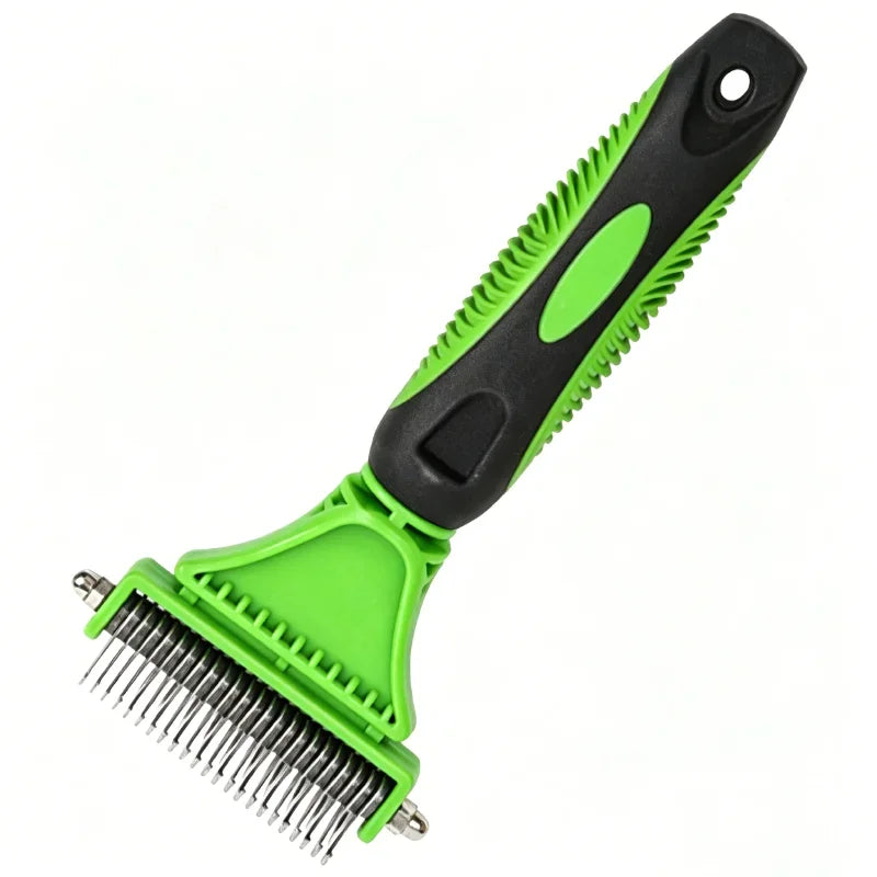 Pet Comb and Grooming Brush Two-Sided Cat Hair Brush Undercoat Rake Comb for Dog Cat Remove Knots Tangles Pet Hair Comb