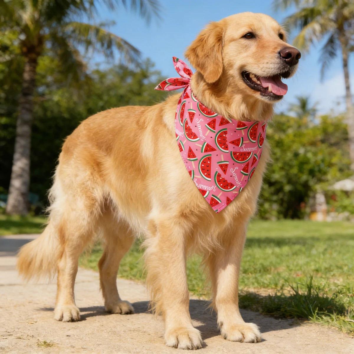 Soft Washable Dog Bandana Scarf With Adjustable Fit Design